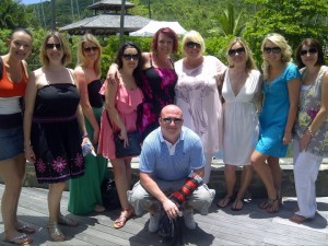 Leighton (and the girls) in St Lucia