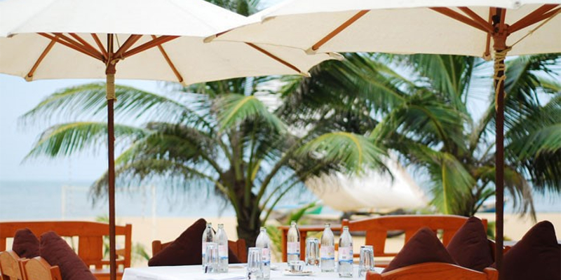 Table with a beach view