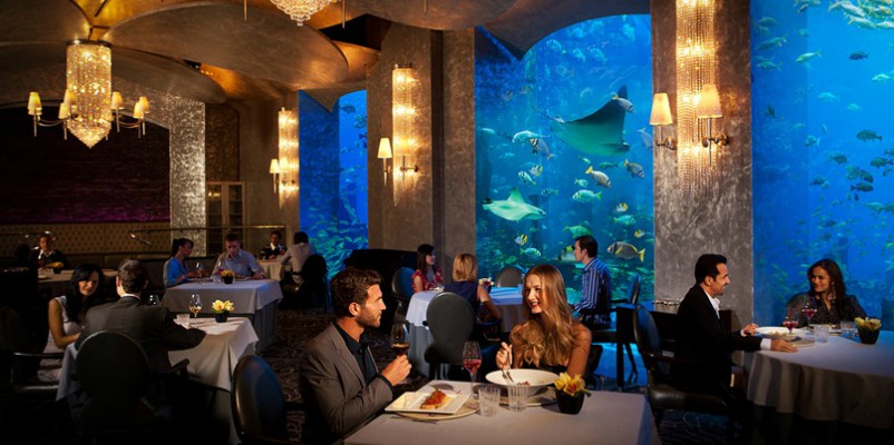 Underwater dining at Atlantis, the Palm