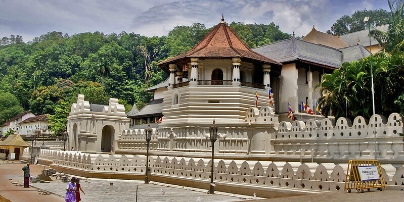 Close up shot of the Temple of the Tooth