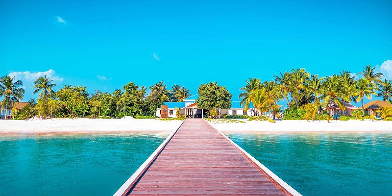 Jetty entrance to South Palm, The Maldives