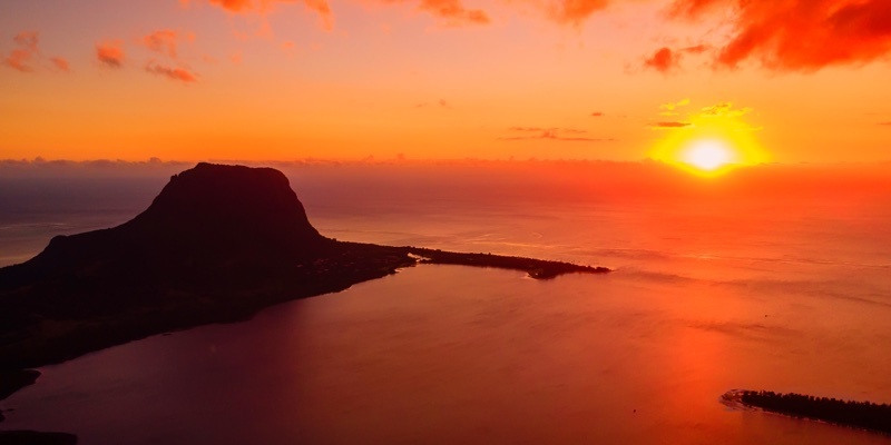 A sunset in Mauritius 