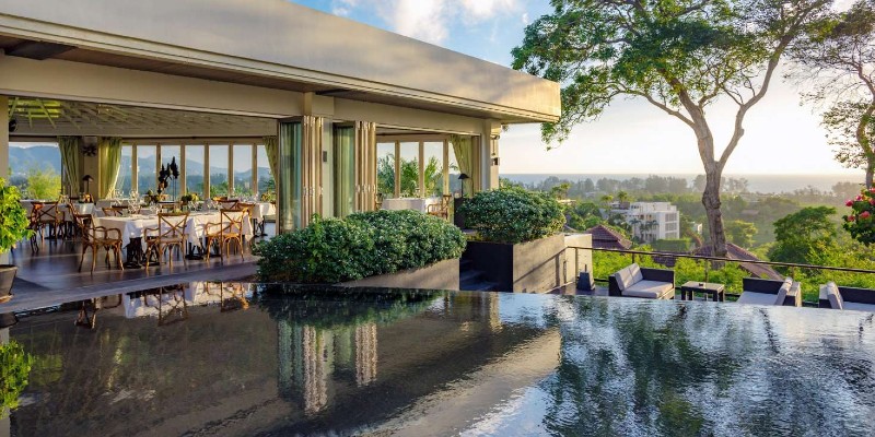 the view from Plantation Club restaurant in Phuket