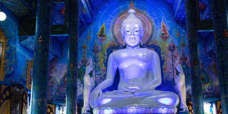 The Buddha in Wat Rong Seua Ten 