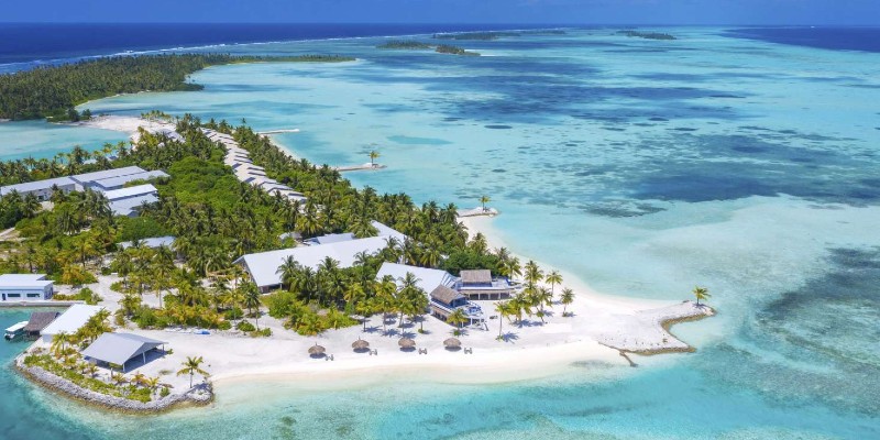 Aerial view of Rahaa Resort