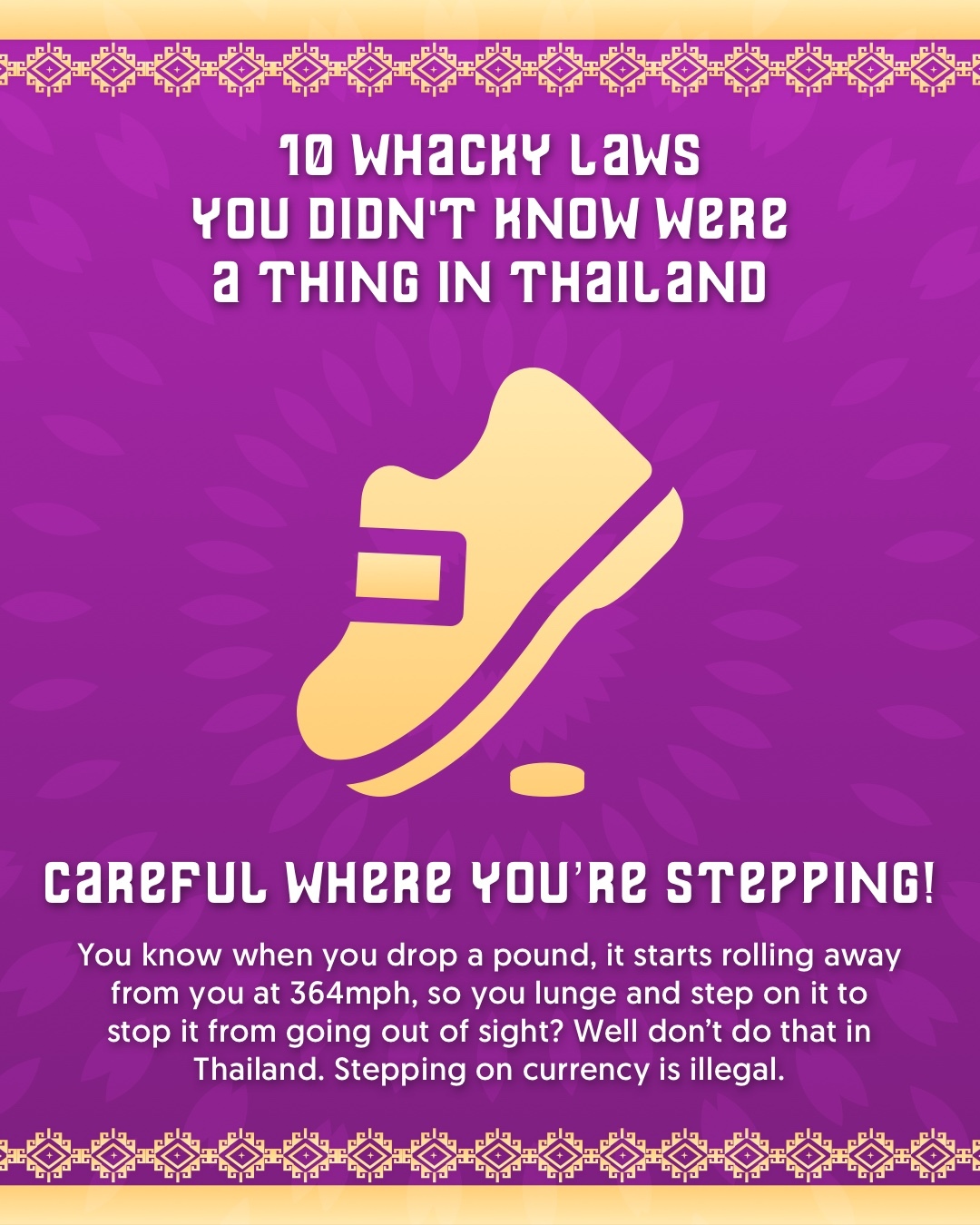 Infographic: 10 Whacky laws in Thailand you didn't know were a thing!