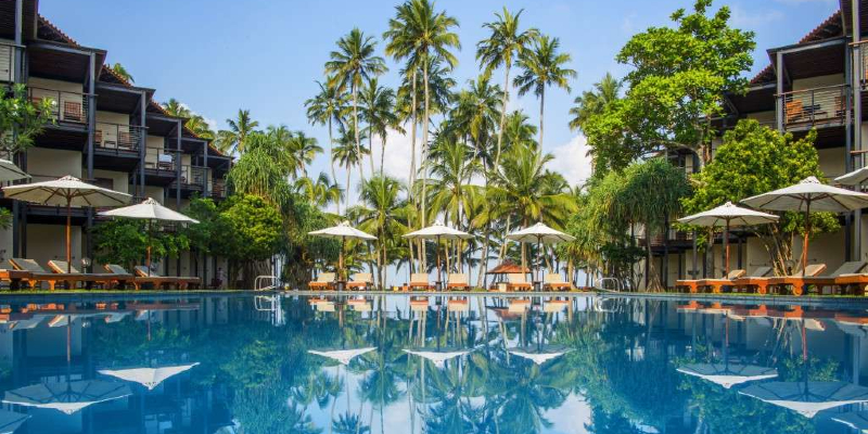 Main pool with parasols