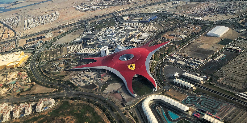 An Aerial Shot of the Incredible Ferrari World
