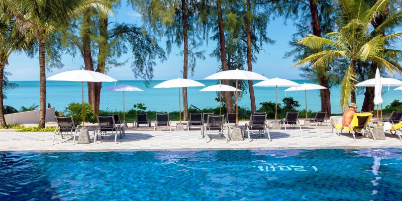 Main pool overlooking the Andaman Sea