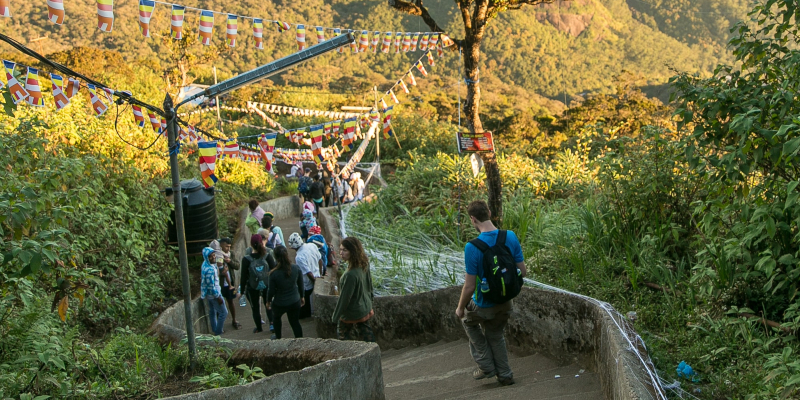 Climbing Adams Peak