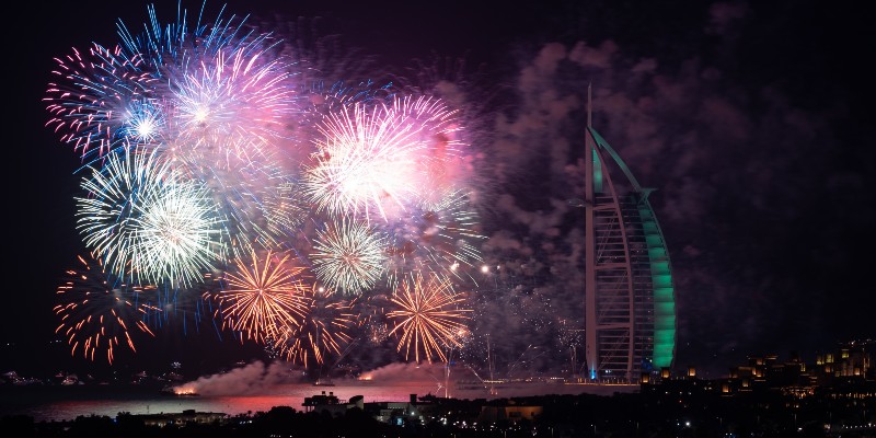 Fireworks in Dubai 