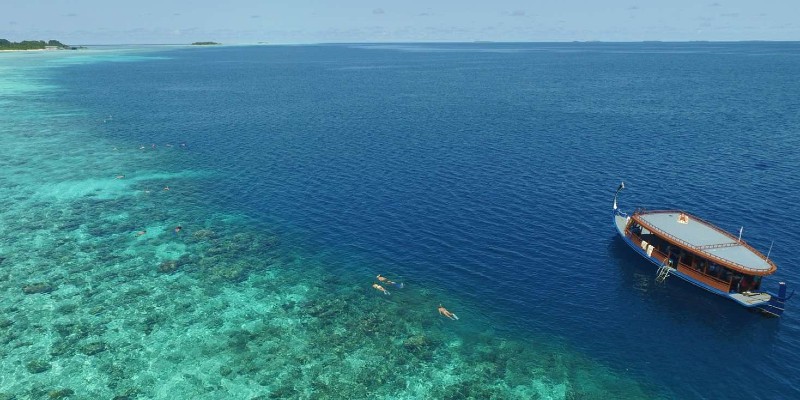 Snorkelling is a popular past time around the island