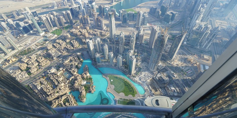 View of Dubai from a tall building