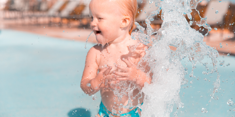 Kid at waterpark