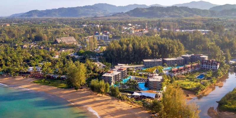 Aerial shot of La Vela Khao Lak resort