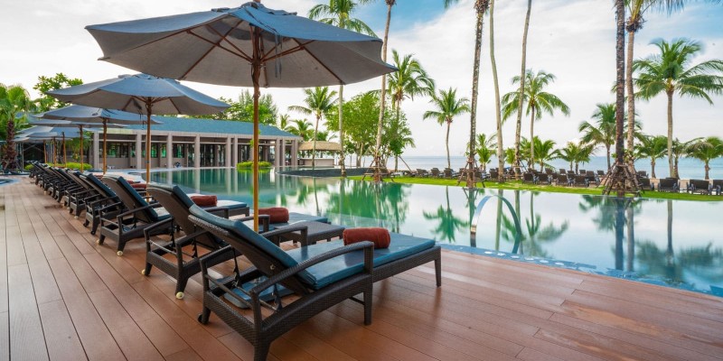 Main pool area at La Flora Khao Lak