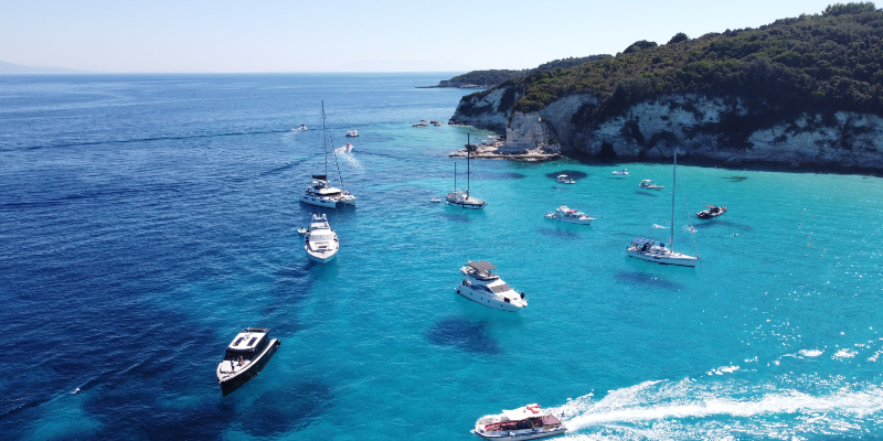 Paxos is popular for boat-trips.