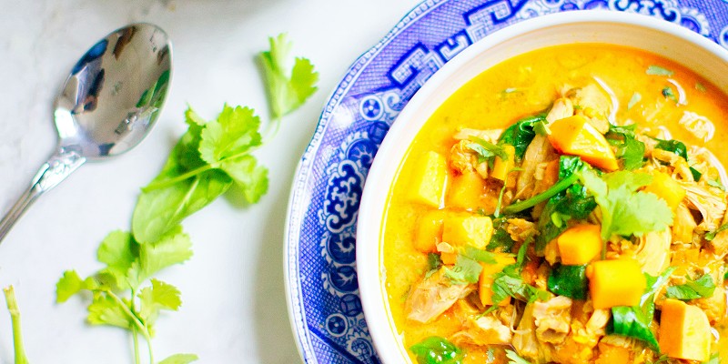Colourful bowl of Thai curry