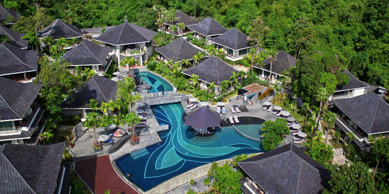 An aerial view of Mandarava Resort & Spa