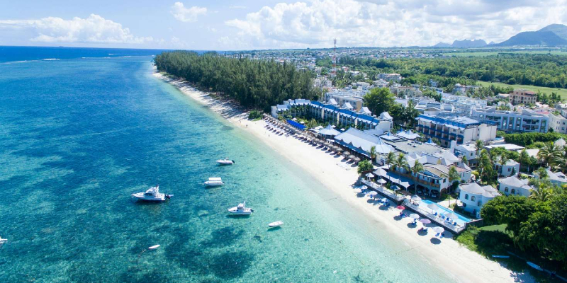 An aerial view of the incredible beach